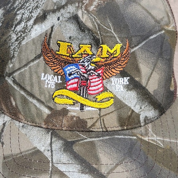 Vtg I AM Local 175 New York PA Camo TruckerHat - Picture 3 of 7